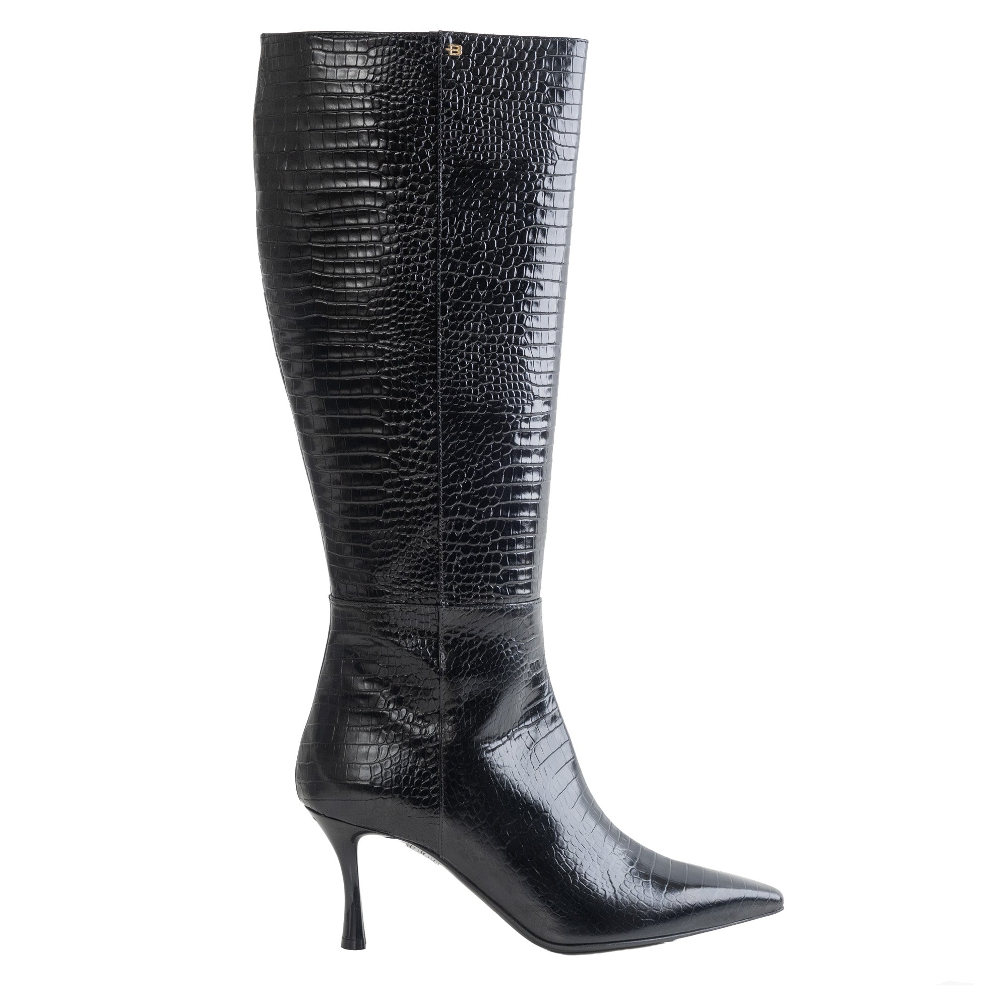 מגף קרוקו-שחור