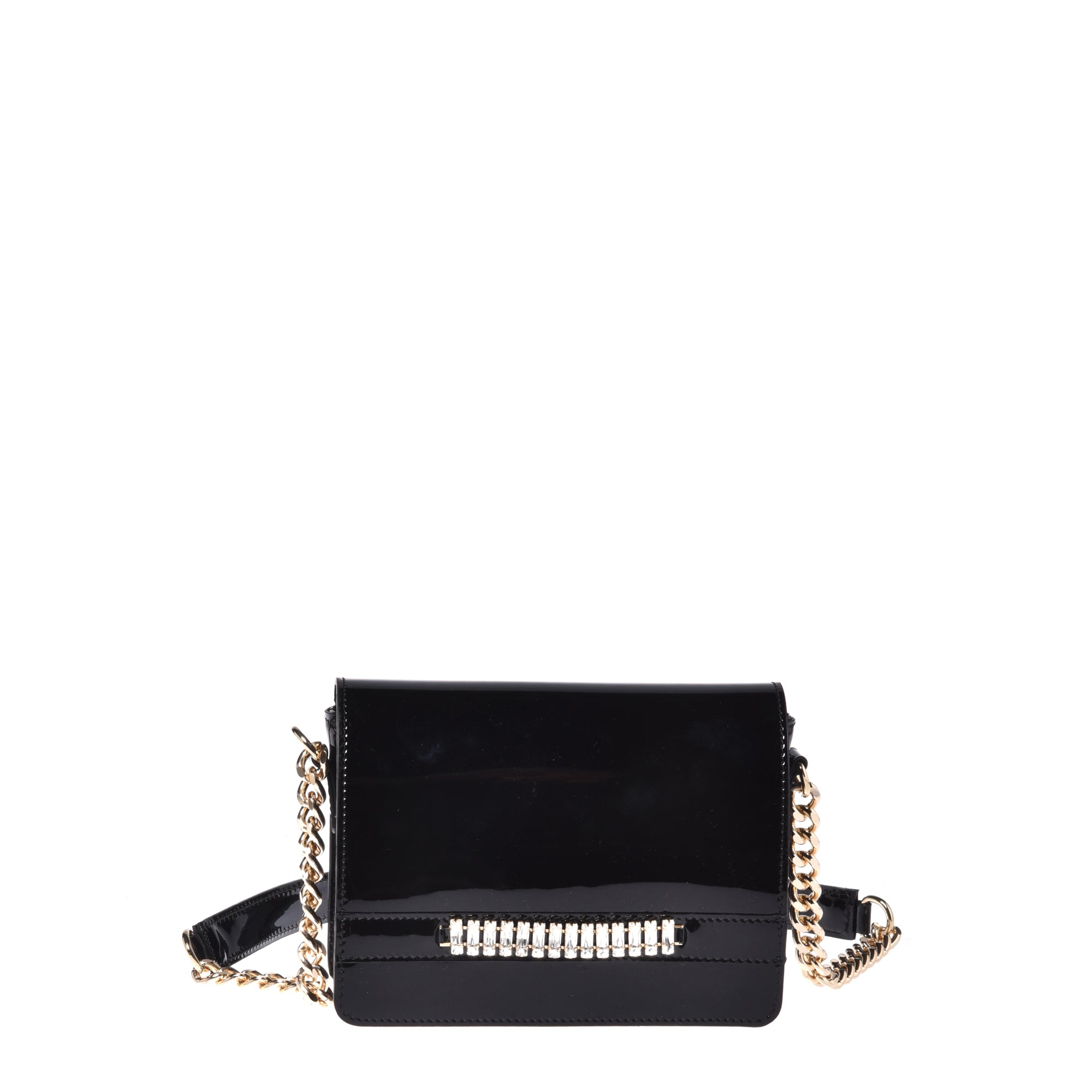 תיק ערב לאק+אבנים-שחור