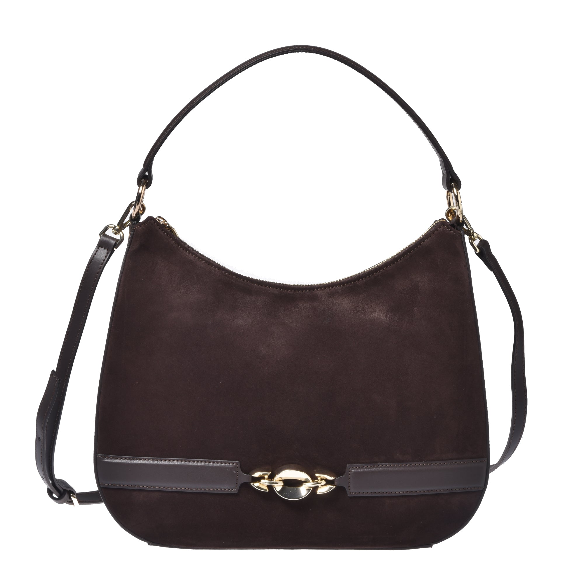 תיק מעוגל+אבזם-חום