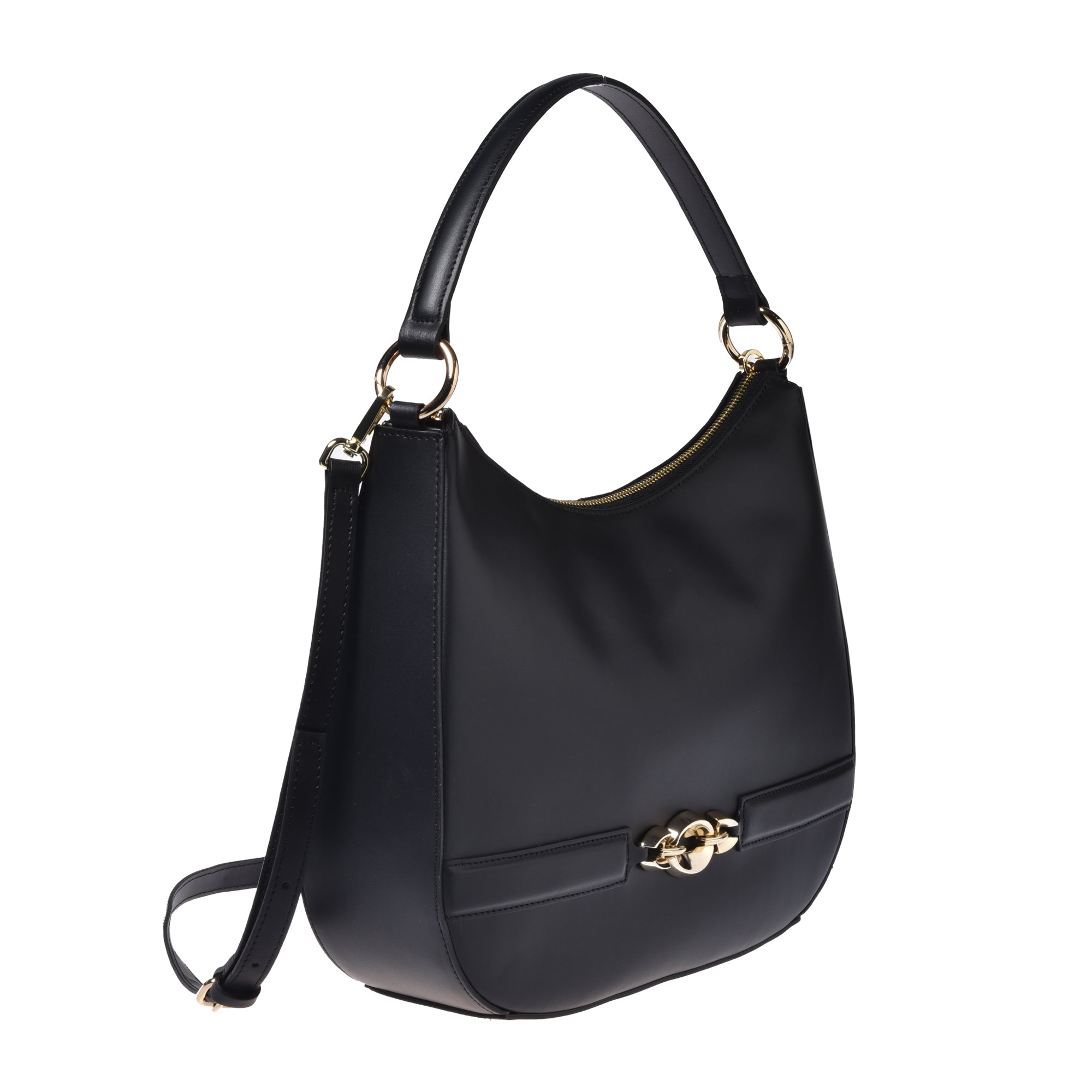 תיק מעוגל+אבזם-שחור