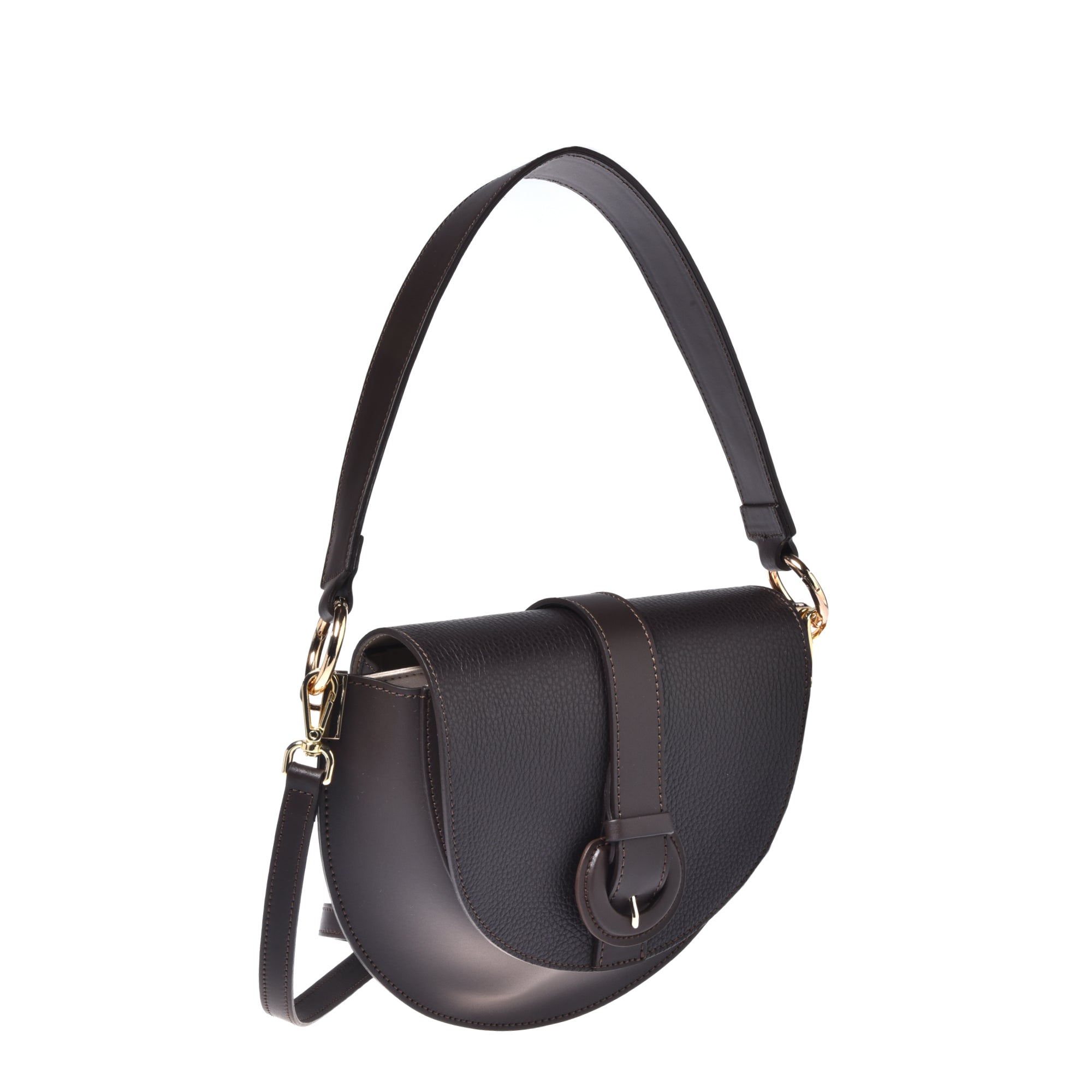 תיק מעוגל רצועה פס-חום