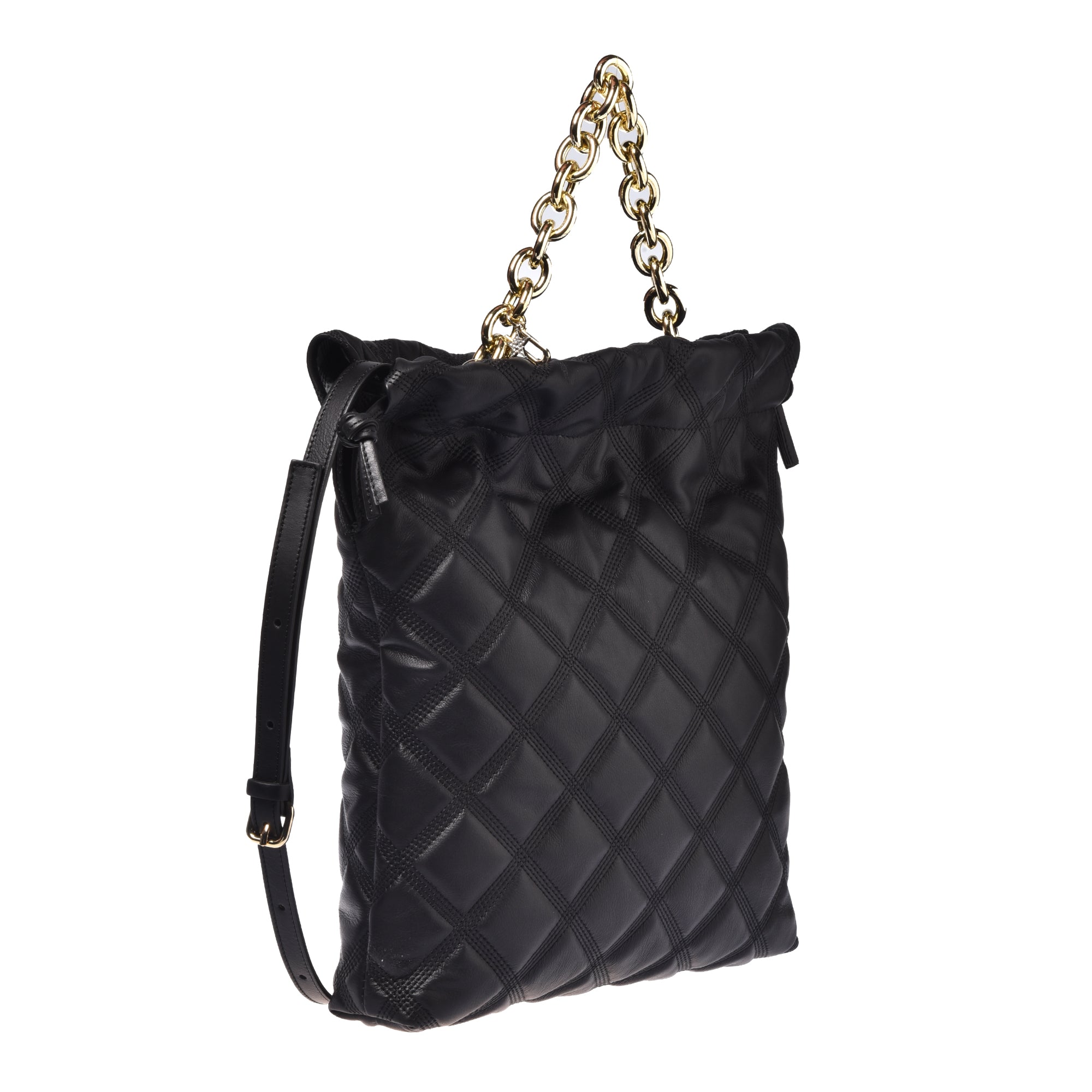 תיק קוילט גדול-שחור