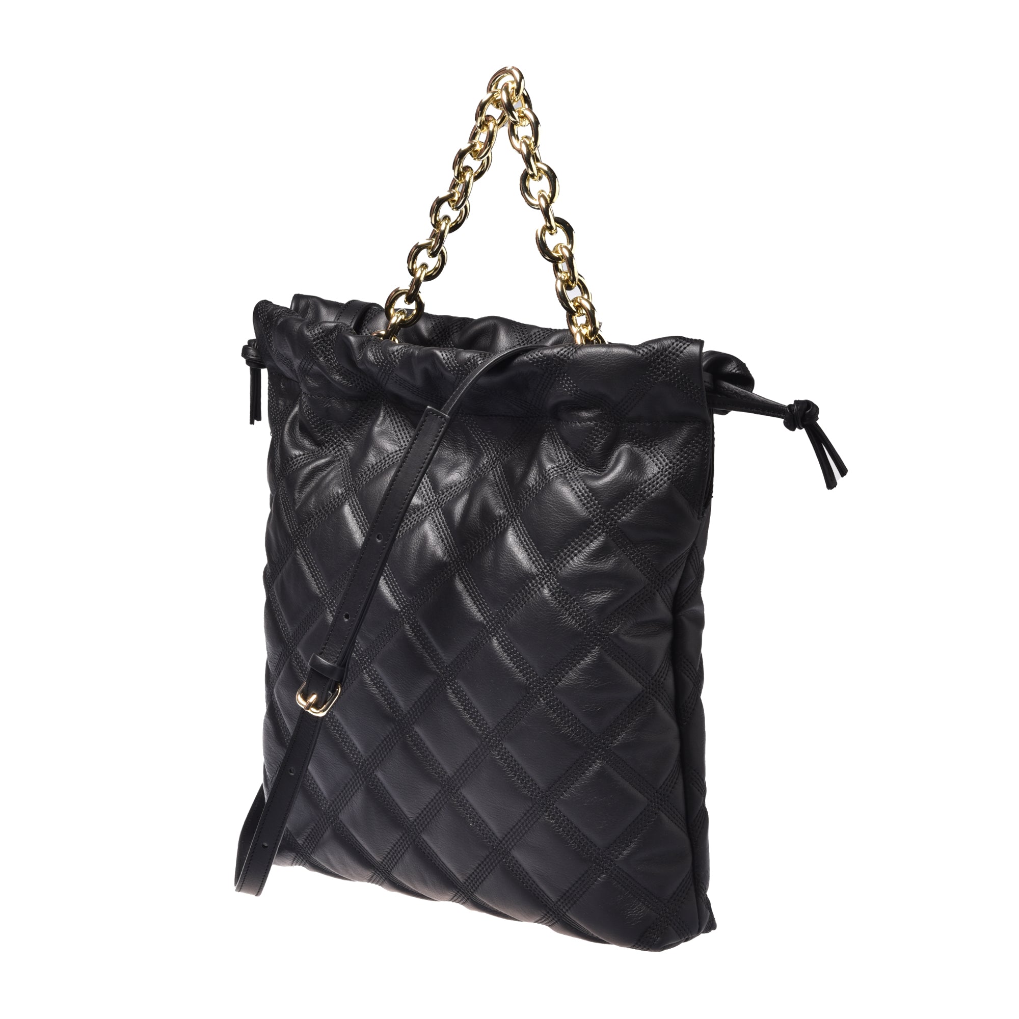 תיק קוילט גדול-שחור