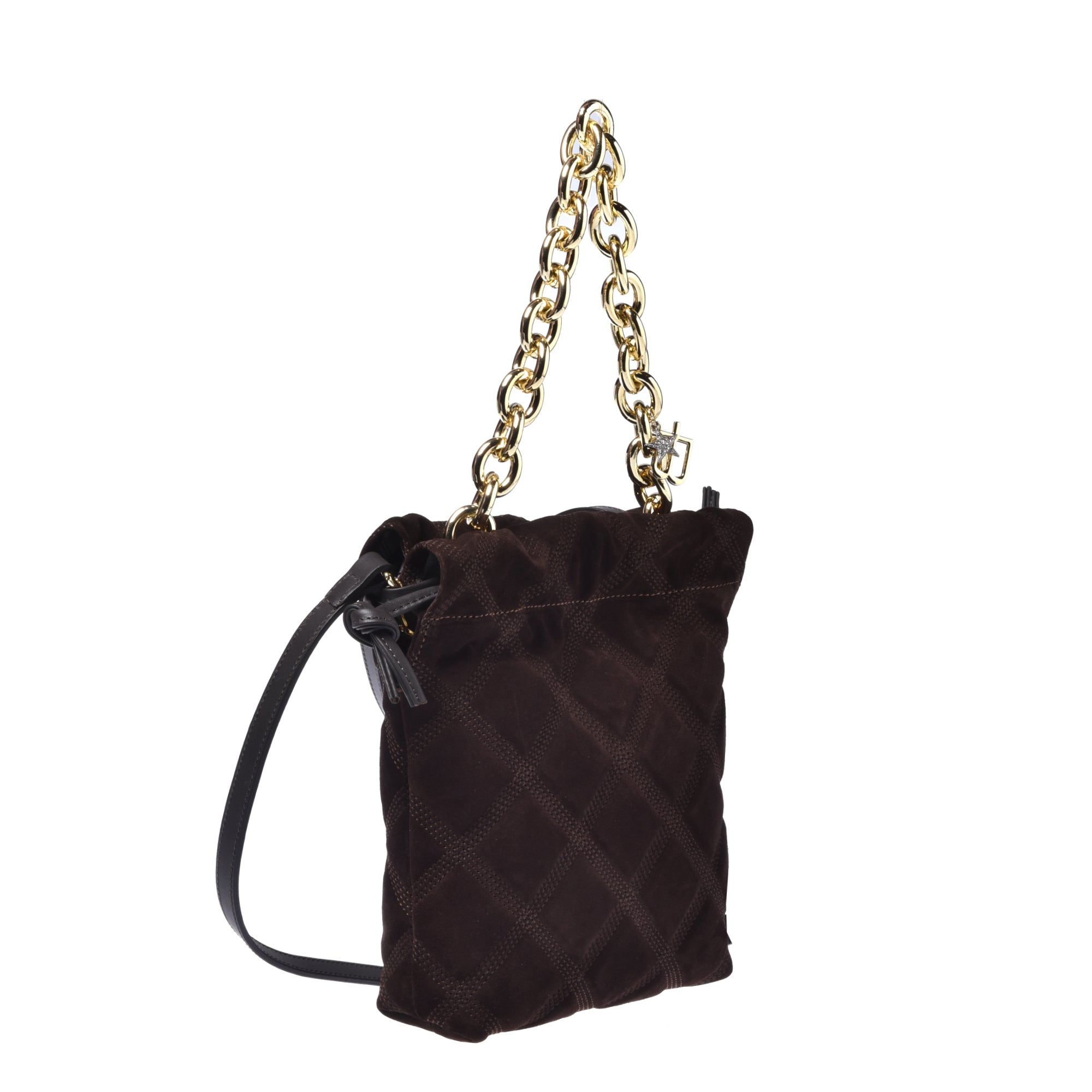 תיק קוילט קטן-חום