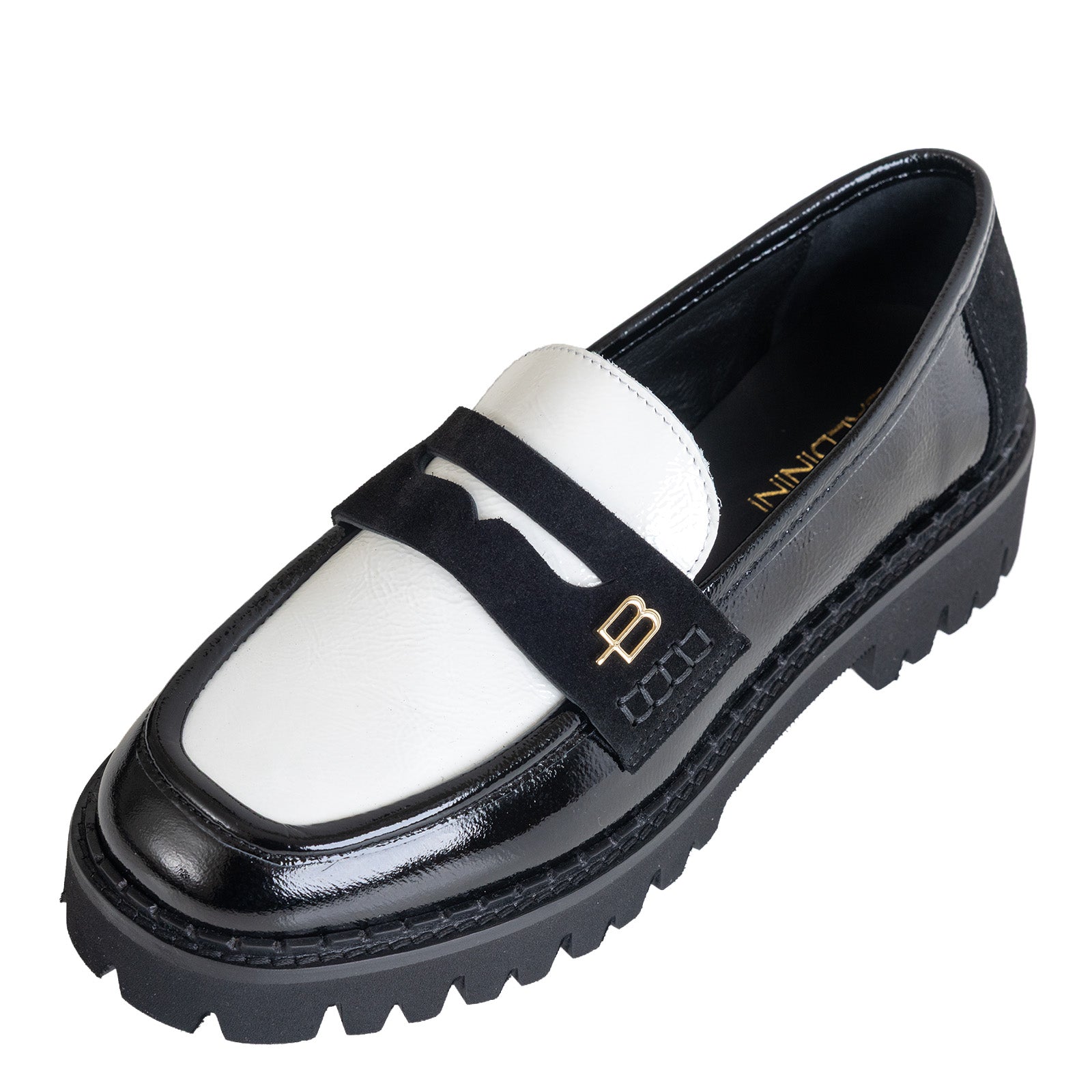 מוקסין לאק שחור/לבן