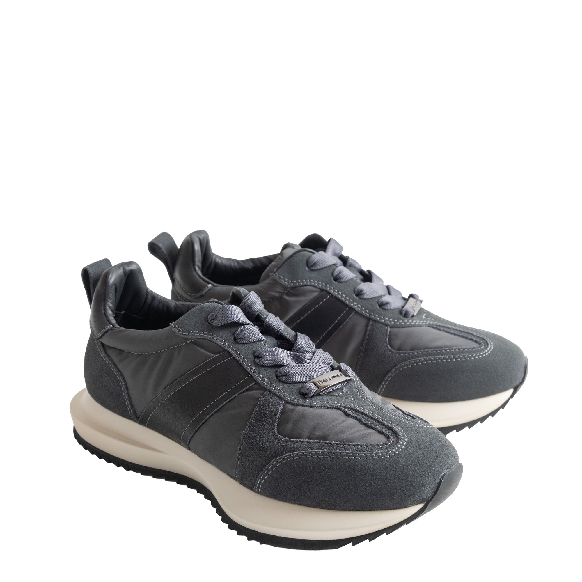 סניקרס ניילון+זמש-אפור