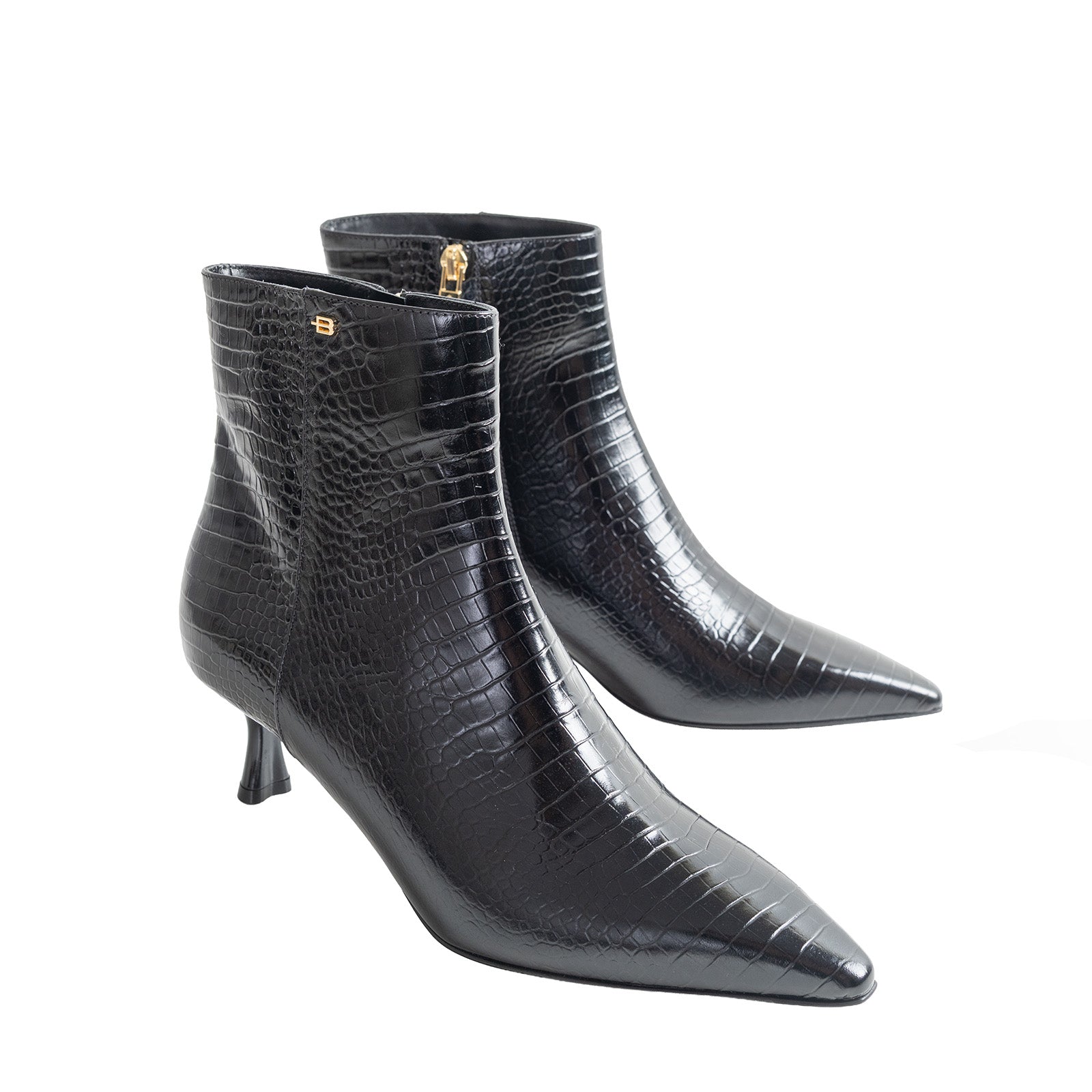 מגפון קלאסי קרוקו-שחור