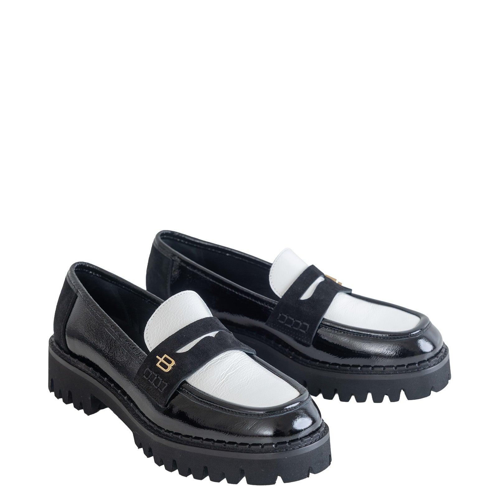 מוקסין לאק שחור/לבן