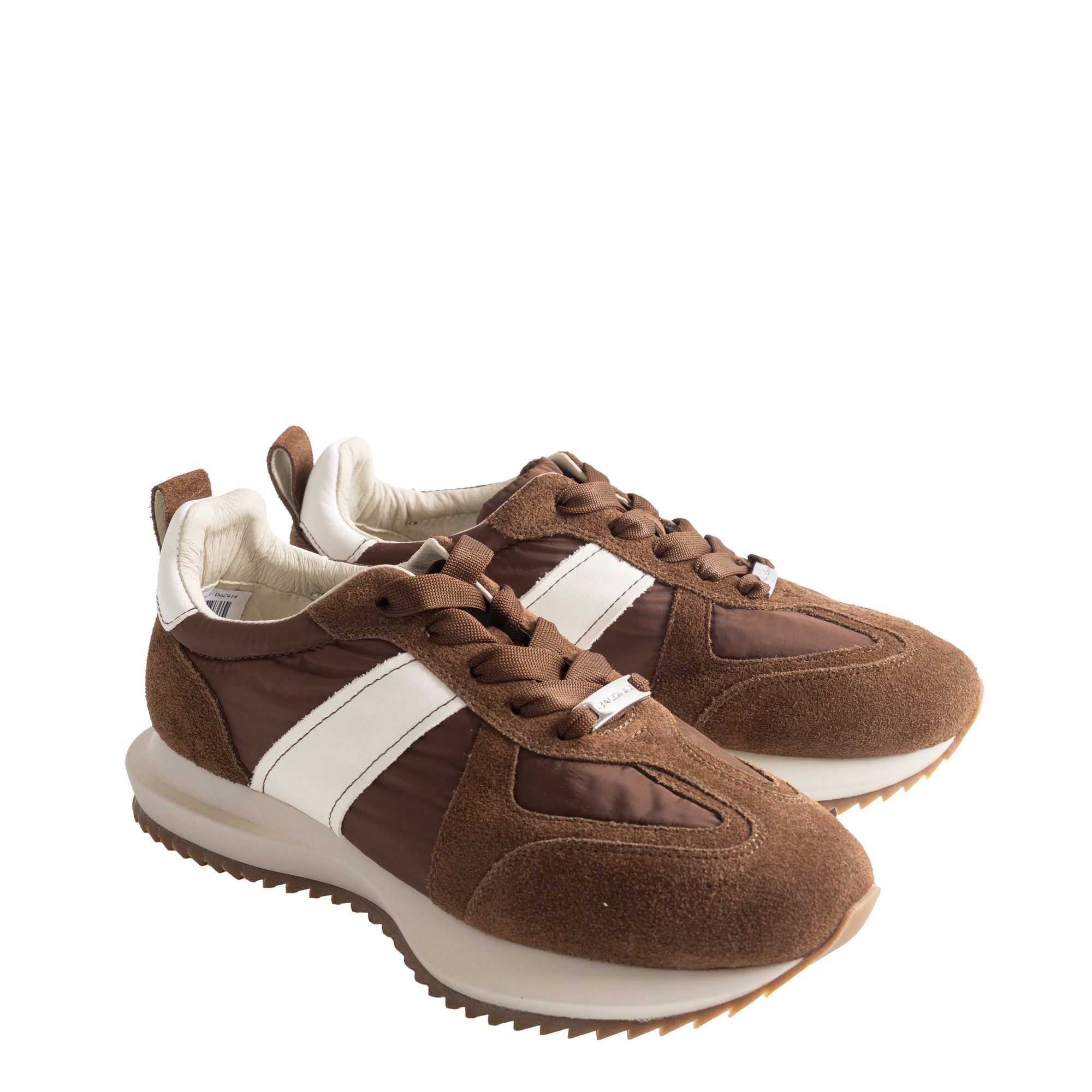 סניקרס ניילון+זמש-קאמל