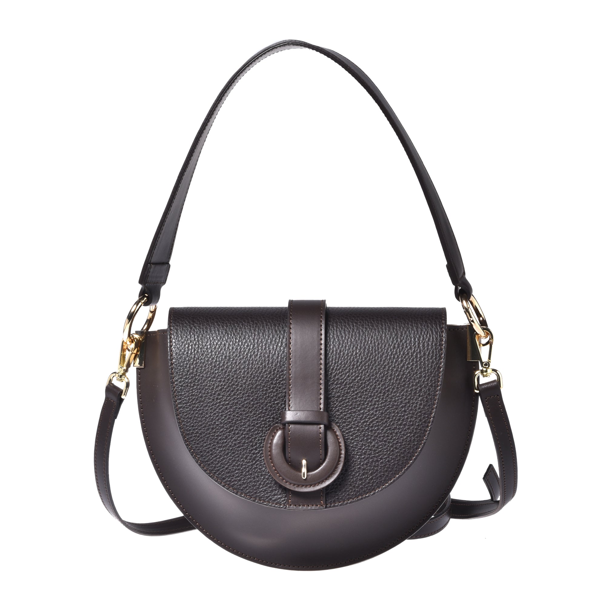 תיק מעוגל רצועה פס-חום