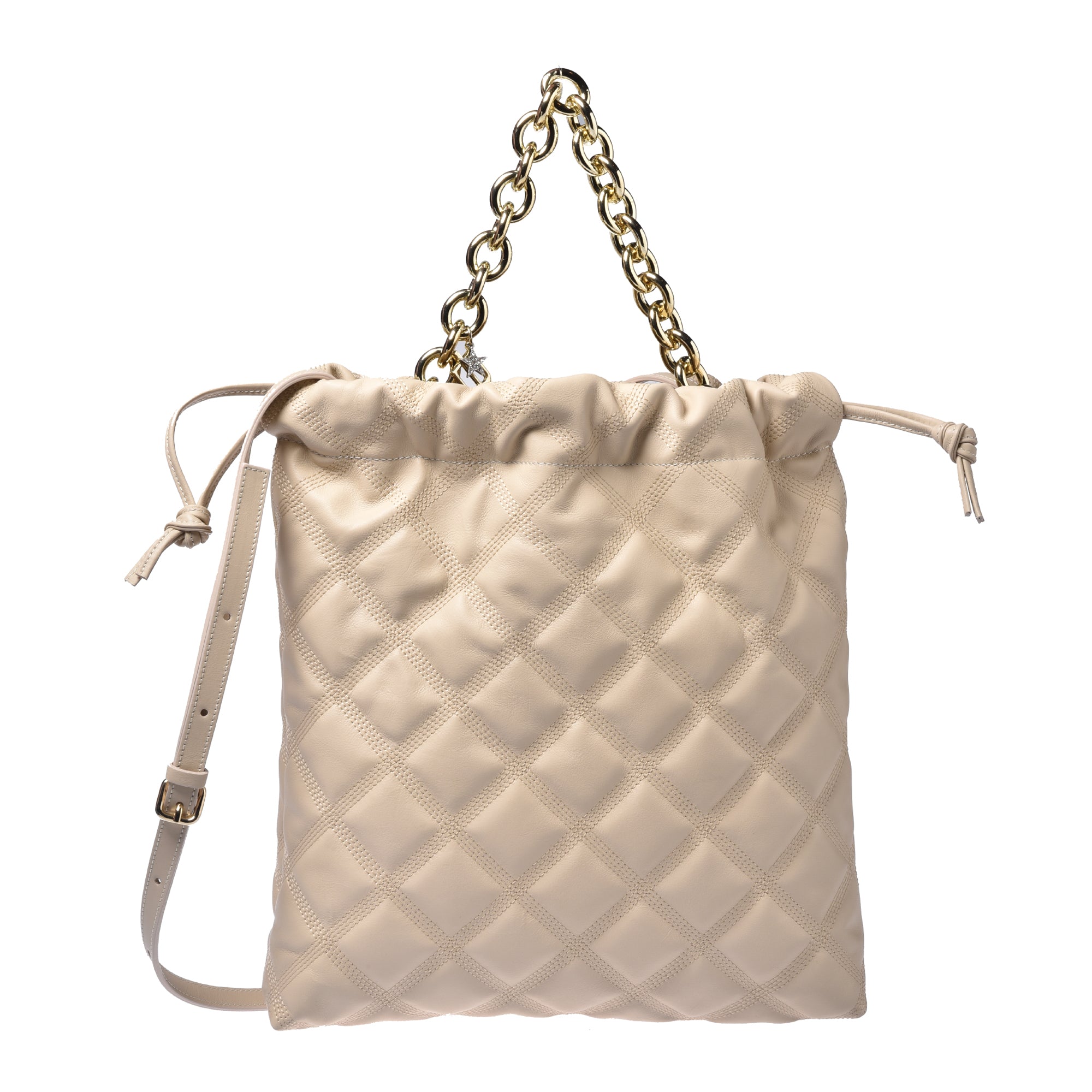 תיק קוילט גדול-וניל