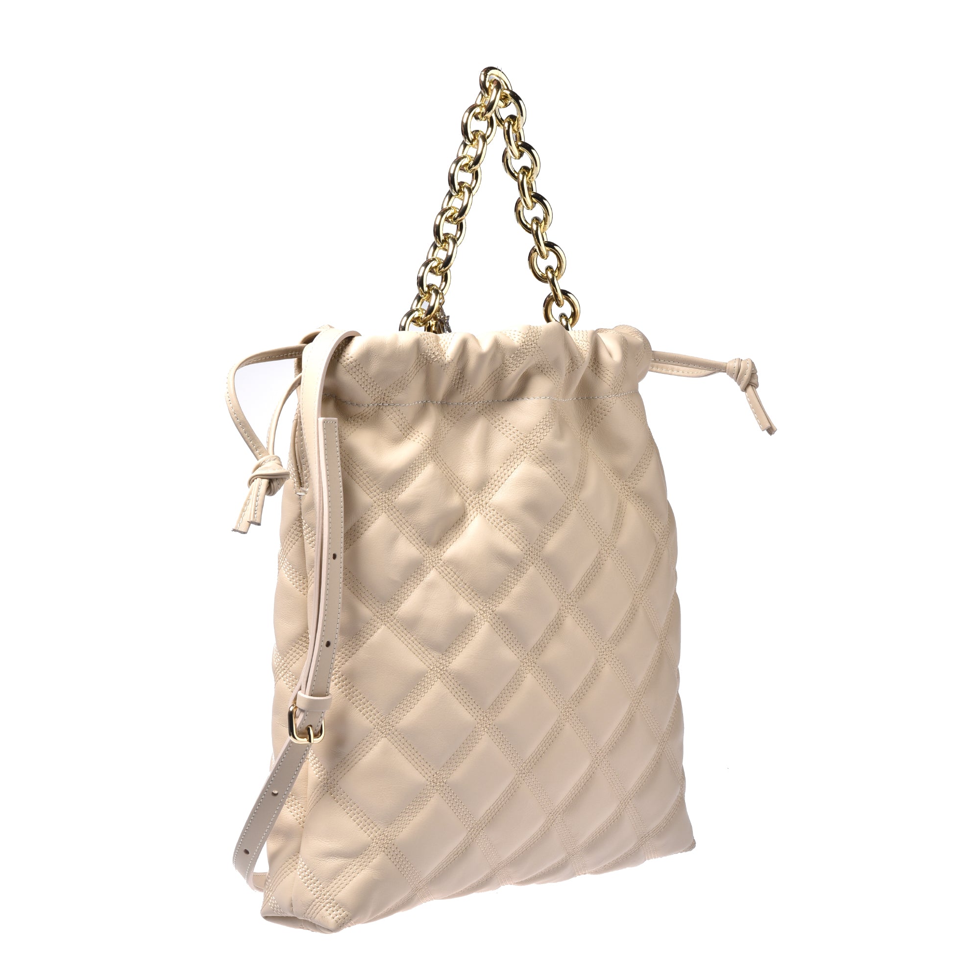 תיק קוילט גדול-וניל