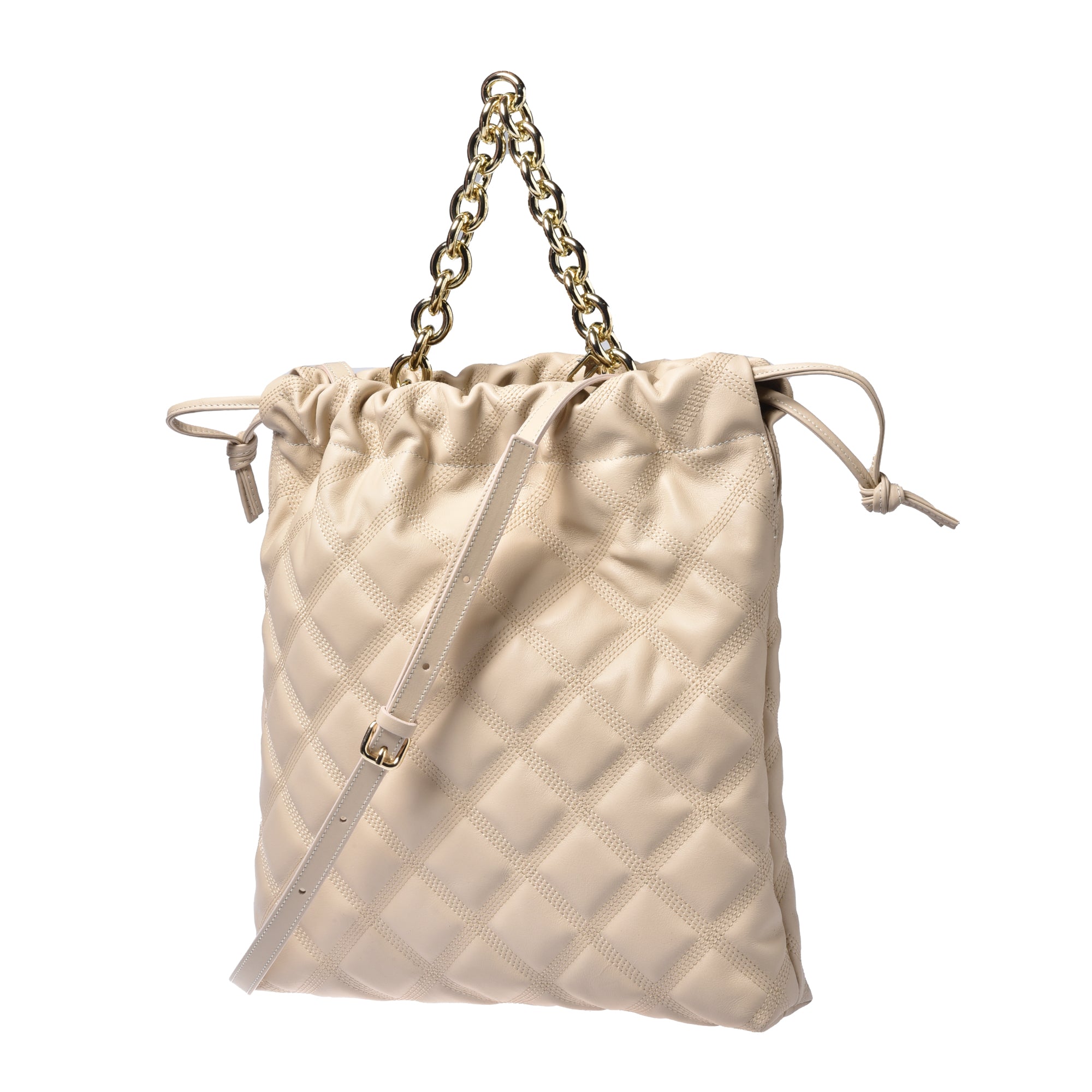 תיק קוילט גדול-וניל