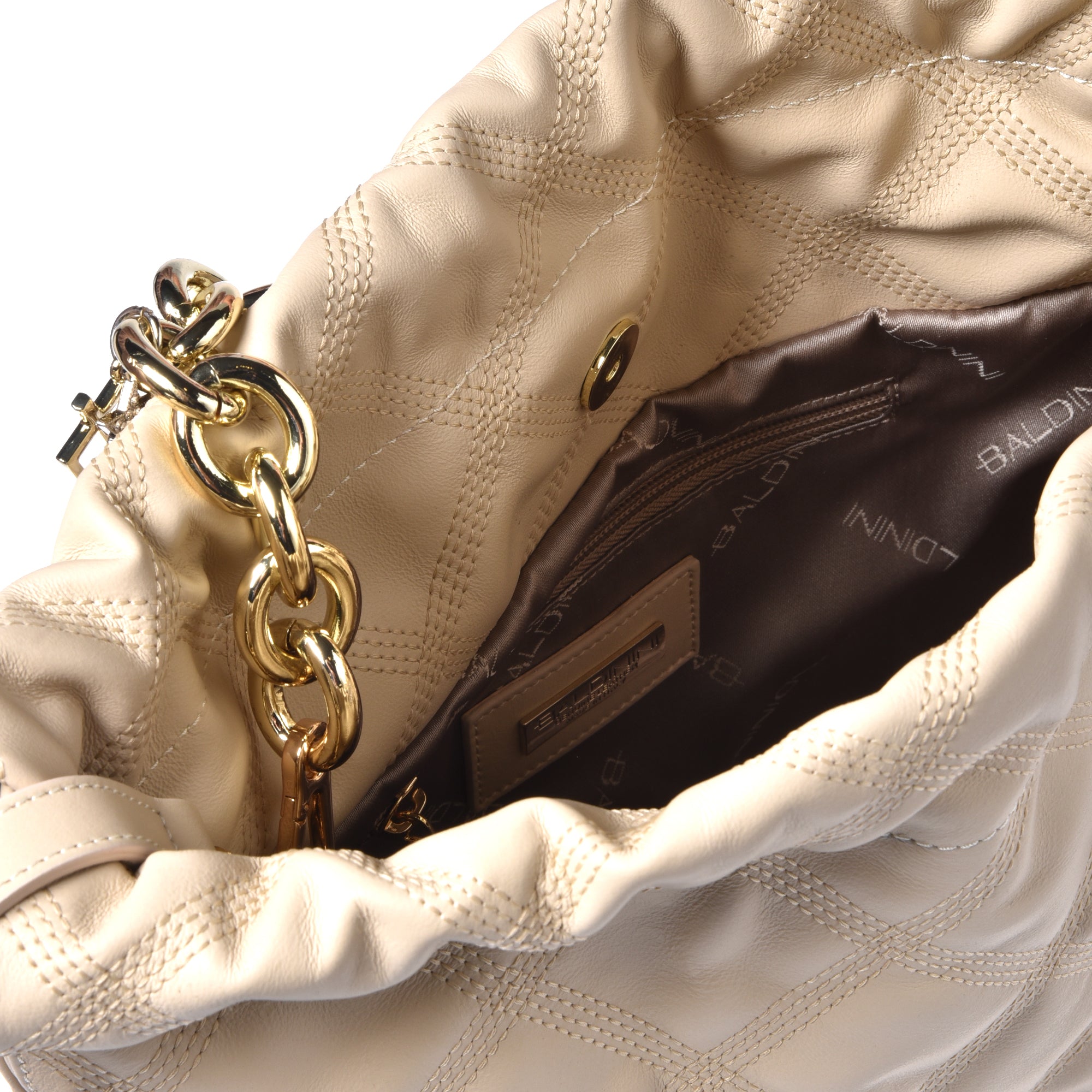 תיק קוילט גדול-וניל