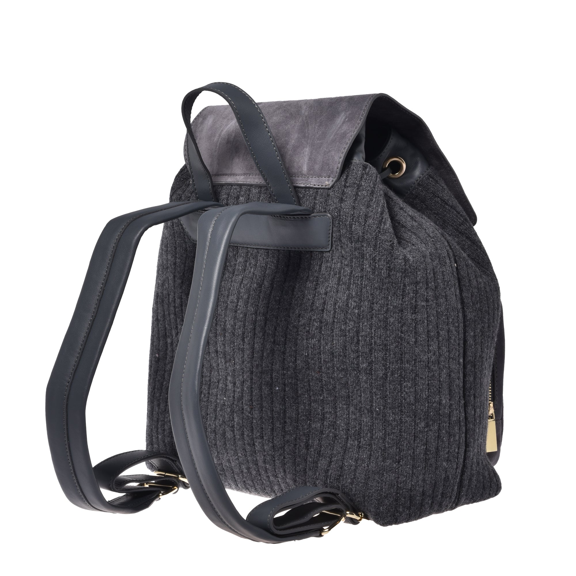 תיק גב צמר-אפור