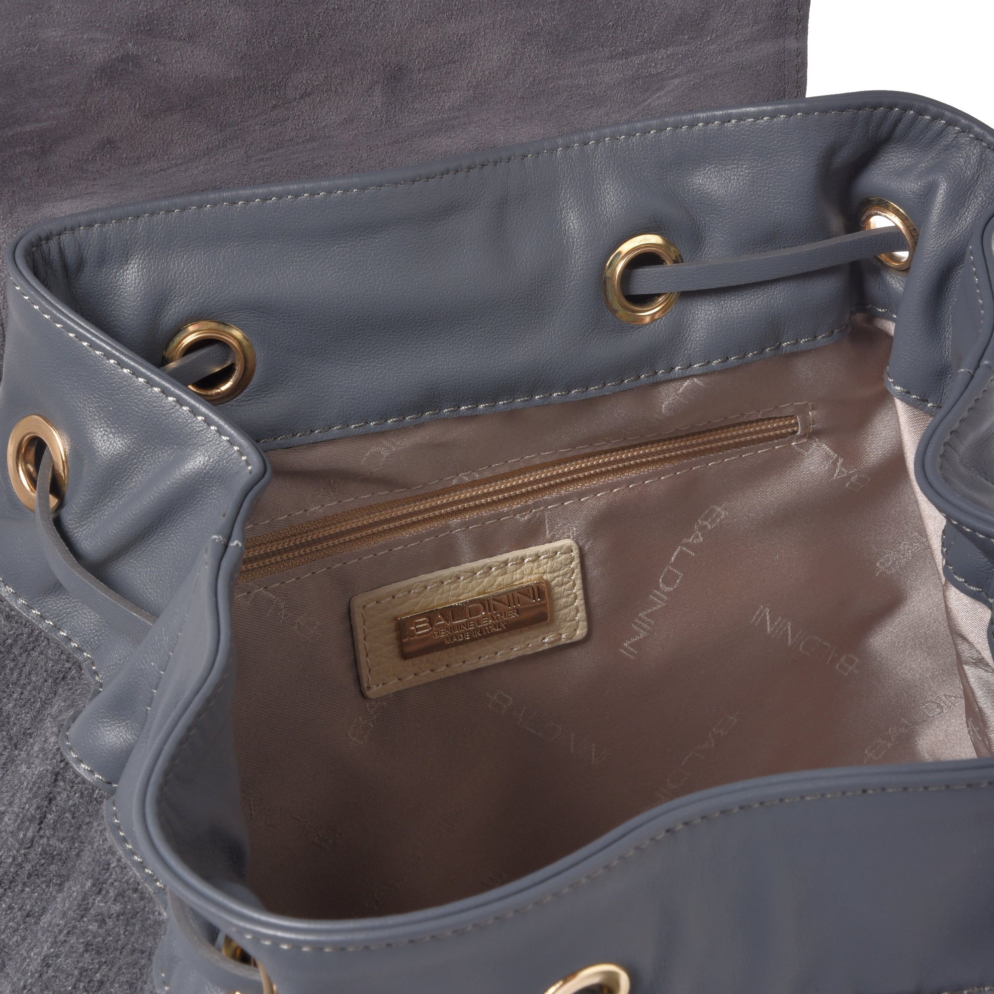 תיק גב צמר-אפור