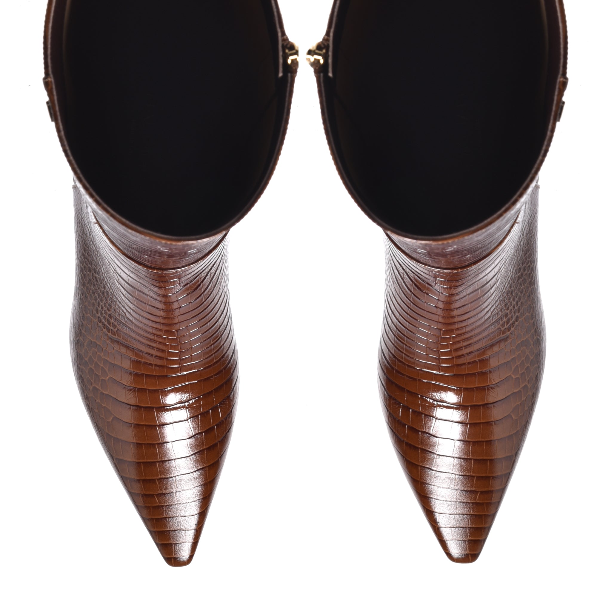 מגף קרוקו-חום