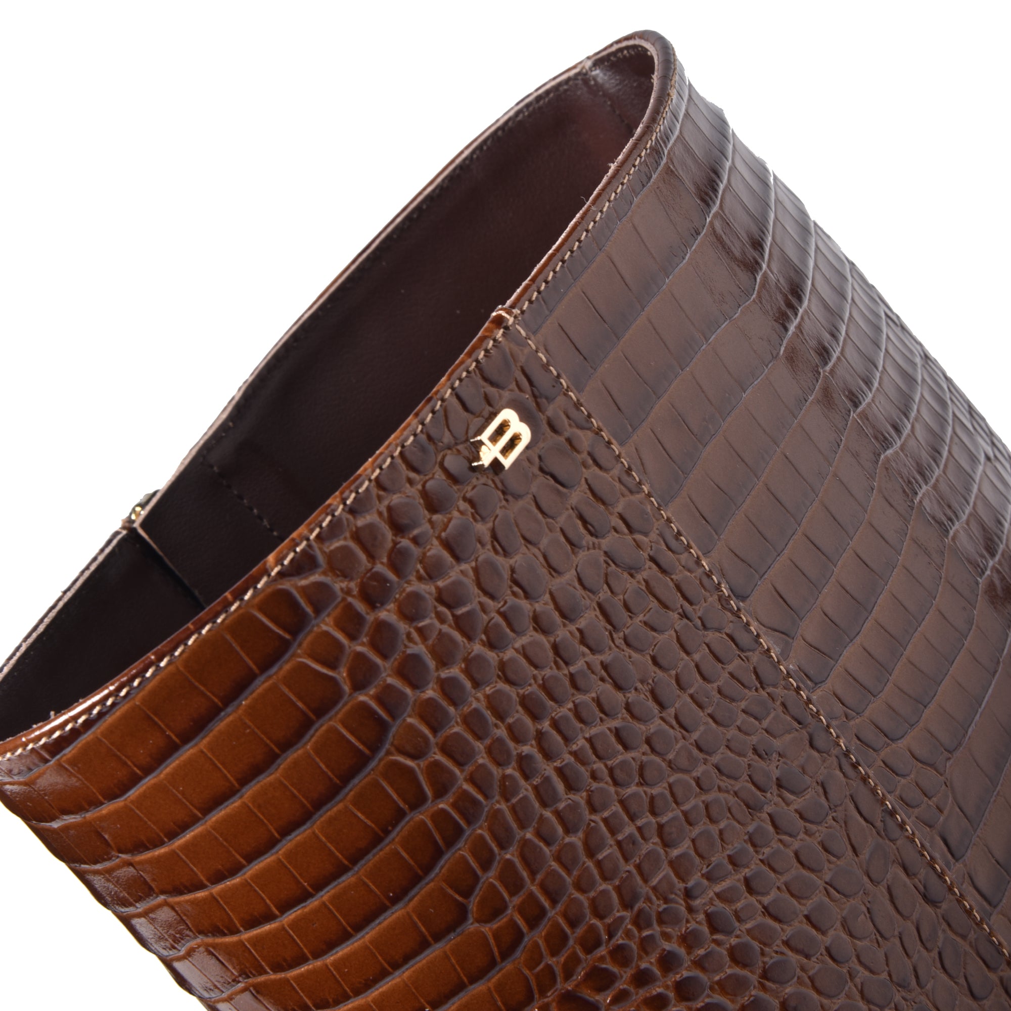 מגף קרוקו-חום