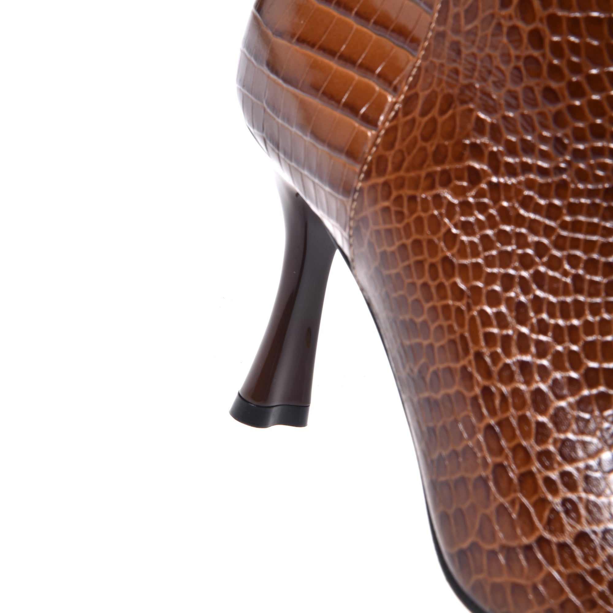 מגף קרוקו-חום