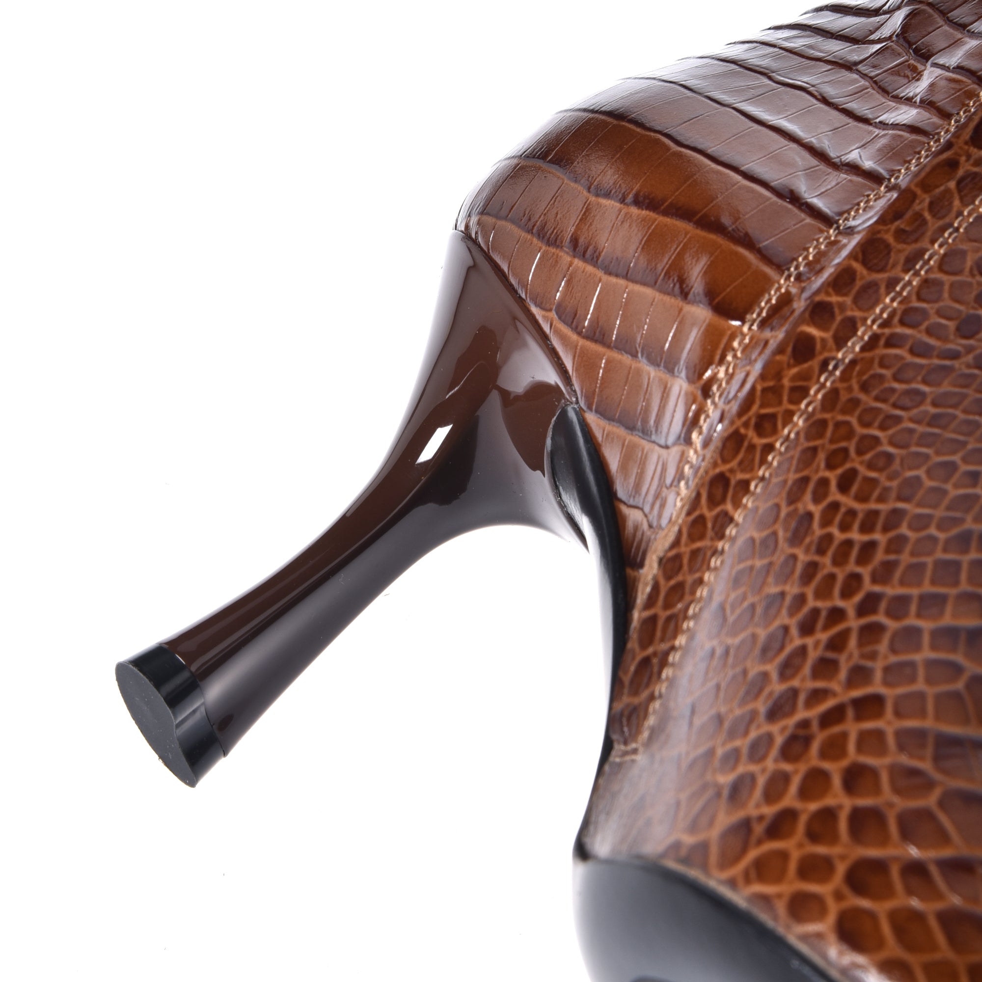 מגף קרוקו-חום