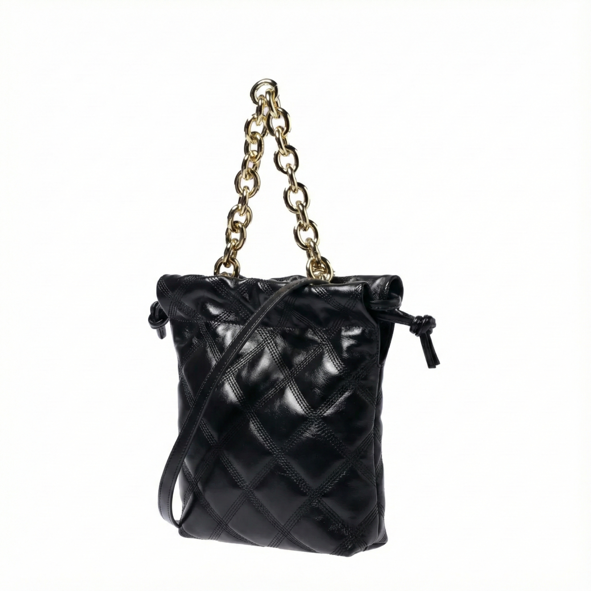 תיק קוילט קטן-שחור