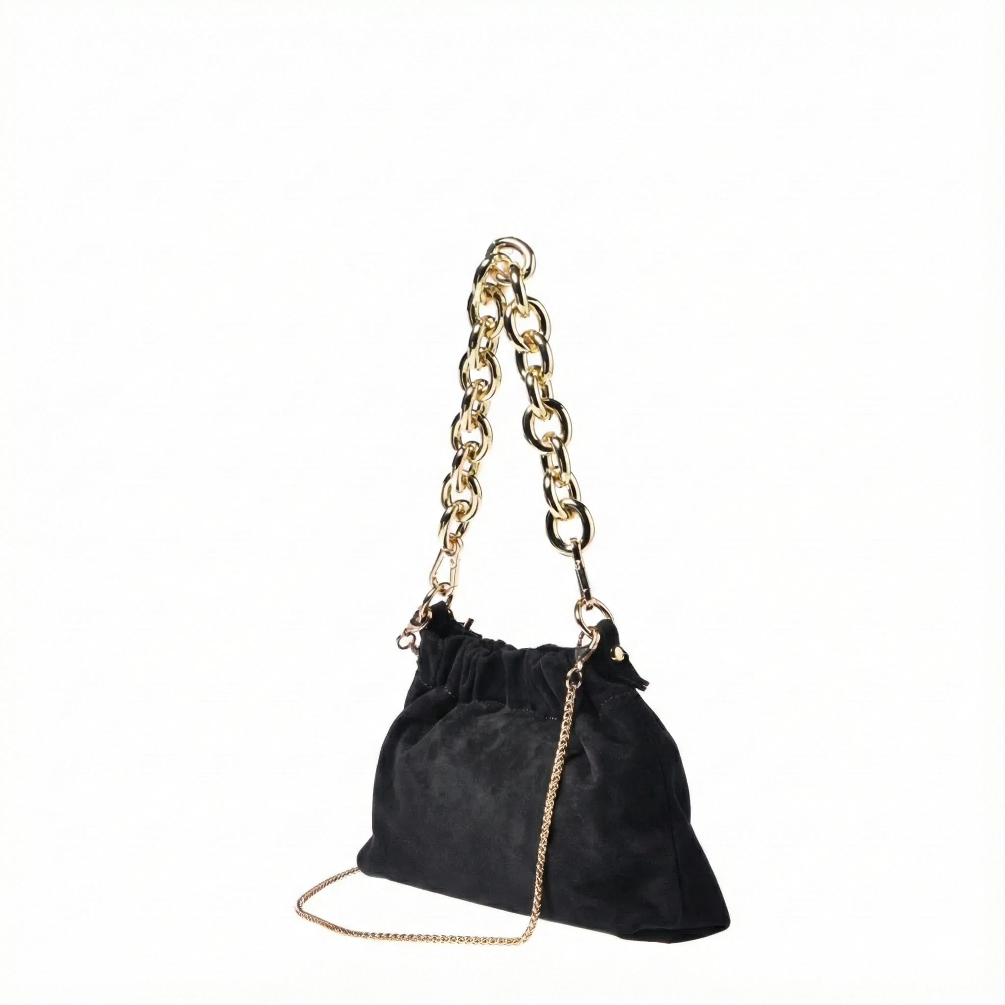 תיק זמש מכווץ-שחור