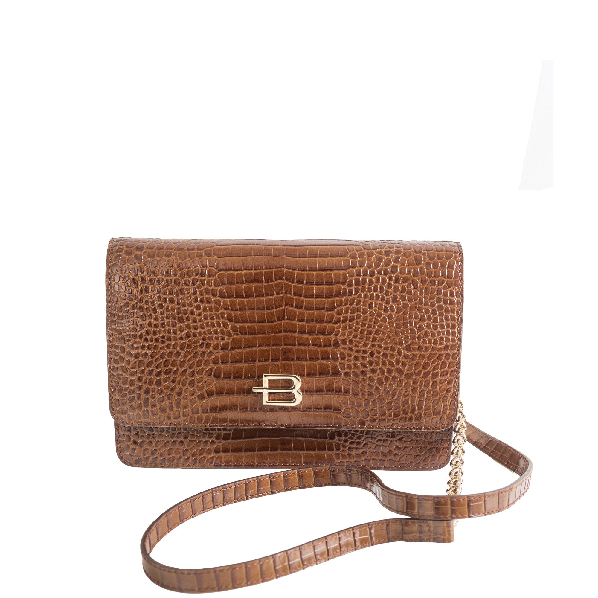 תיק ערב קרוקו-חום